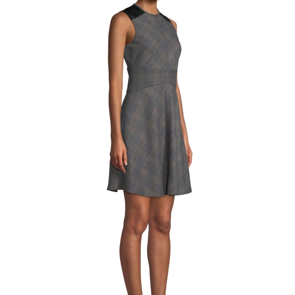 Derek Lam 10 Crossby Fit & Flare Check Dress